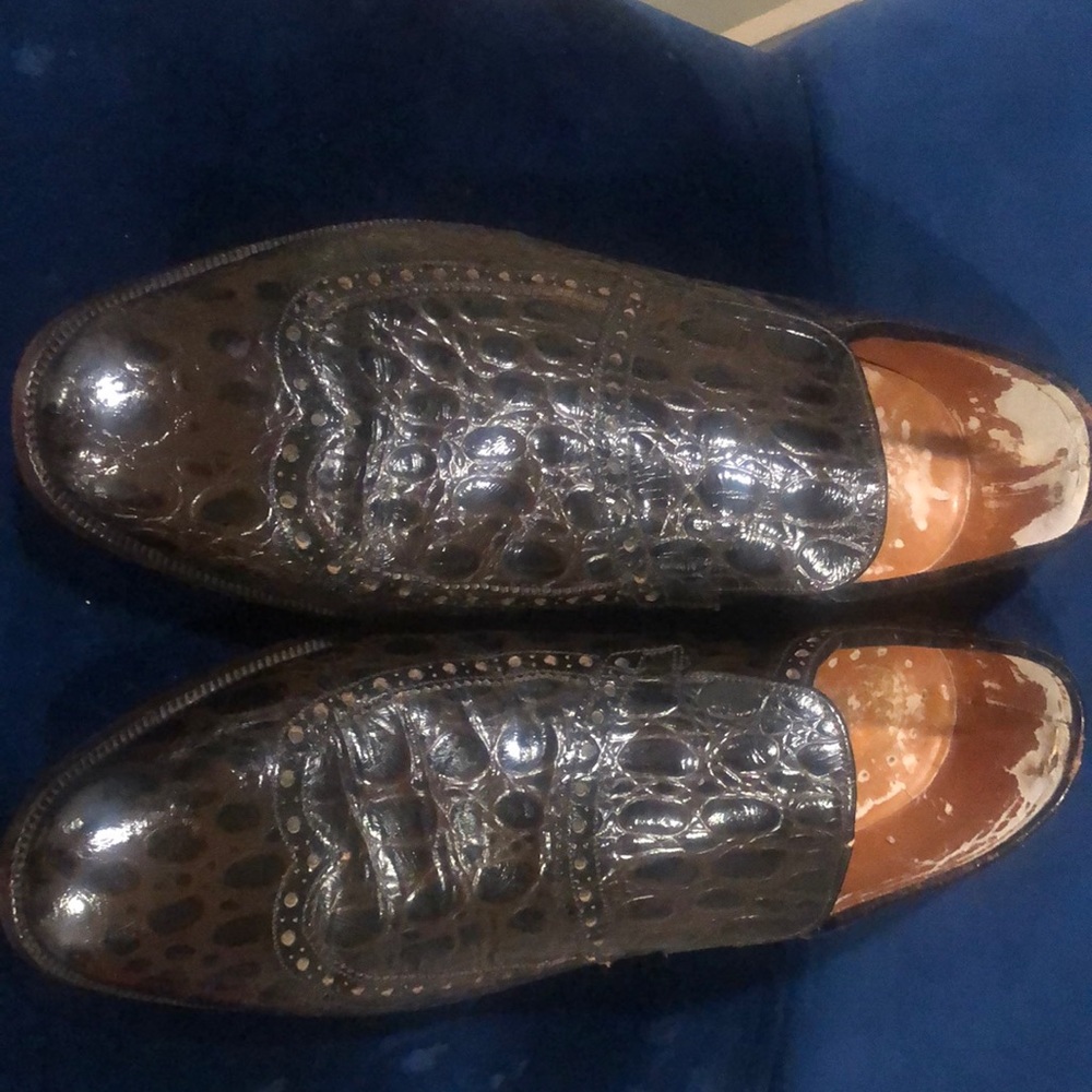 Chocolate Animal printed Oxford loafers